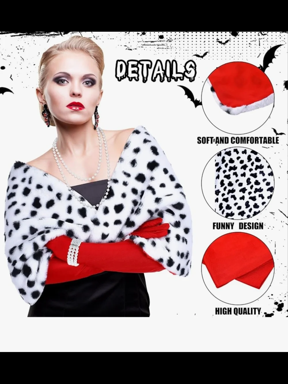 Cruella Deville Inspired Set With Wig